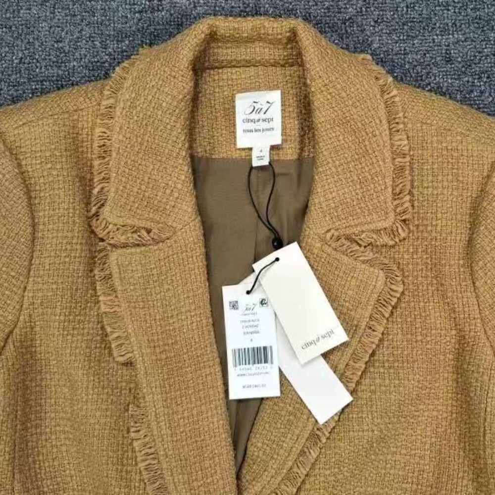 Cinq à Sept Camel Textured Blazer - Picture 10 of 12